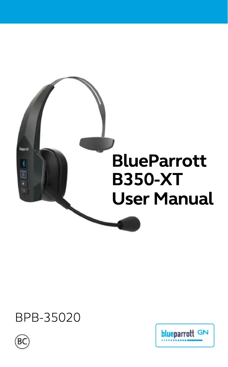 Page 1 of the manual User Manual Jabra BlueParrott B350-XT