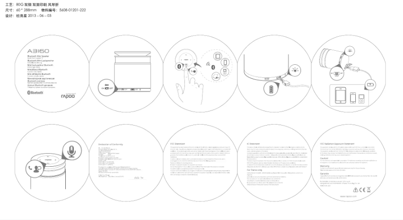 Page 1 of the manual User Manual Rapoo A3160