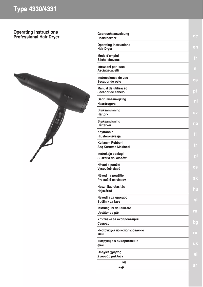 Page 1 of the manual User Manual Moser 4330