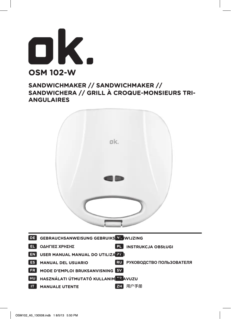Page 1 of the manual User Manual OK OSM 102-W