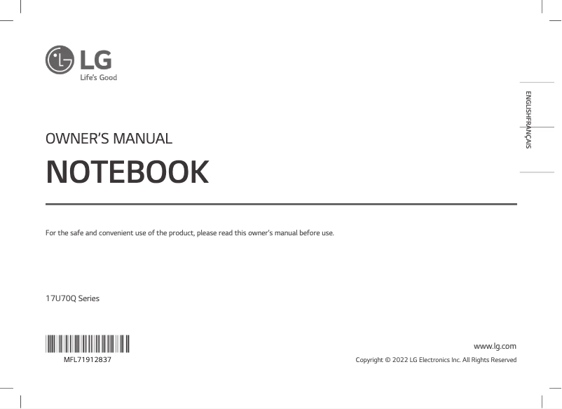 Page 1 of the manual User Manual LG 17U70Q