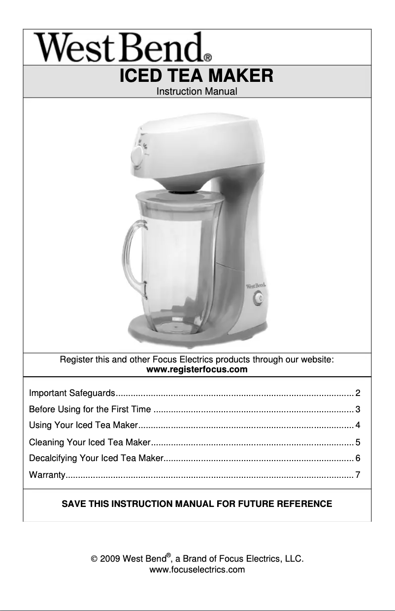 First page image of the manual for 68303