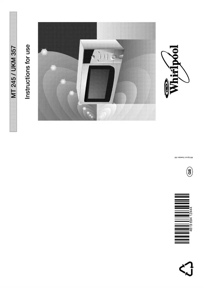 First page image of the manual for MT 245