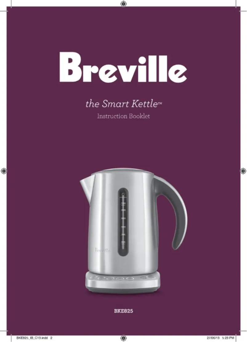 First page image of the manual for the Smart Kettle BKE825