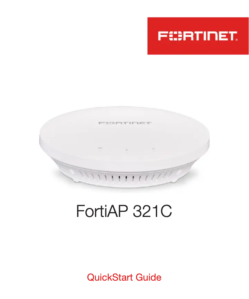 Page 1 of the manual User Manual Fortinet FortiAP 321C