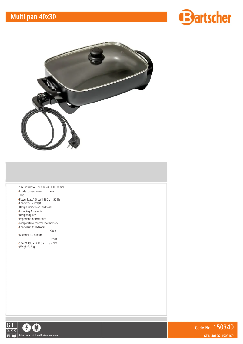 First page image of the manual for 150340