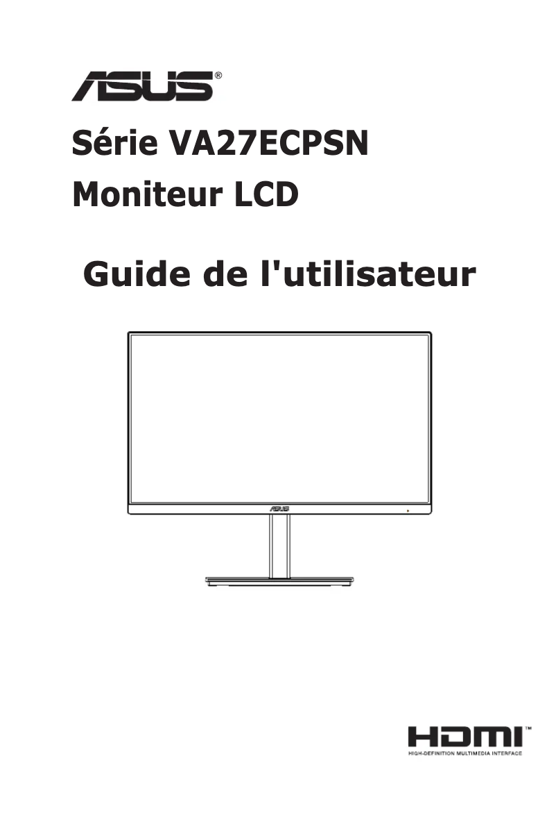 Page 1 of the manual User Manual Asus VA27ECPSN