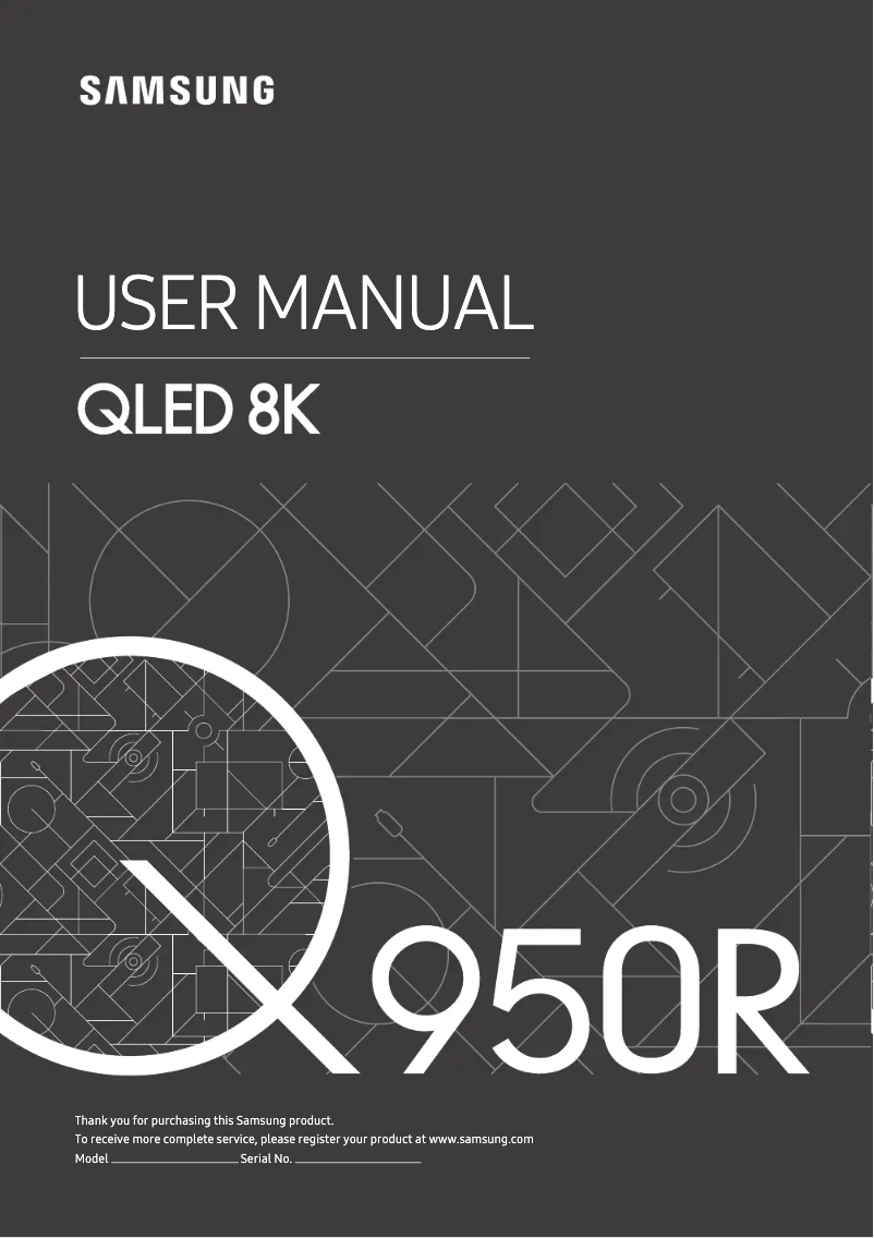 First page image of the manual for QLED 8K QE65Q950R