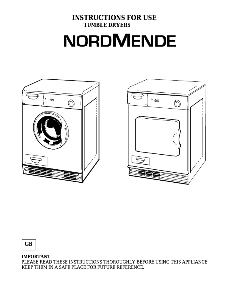 Page 1 of the manual User Manual Nordmende TDC71NMSL