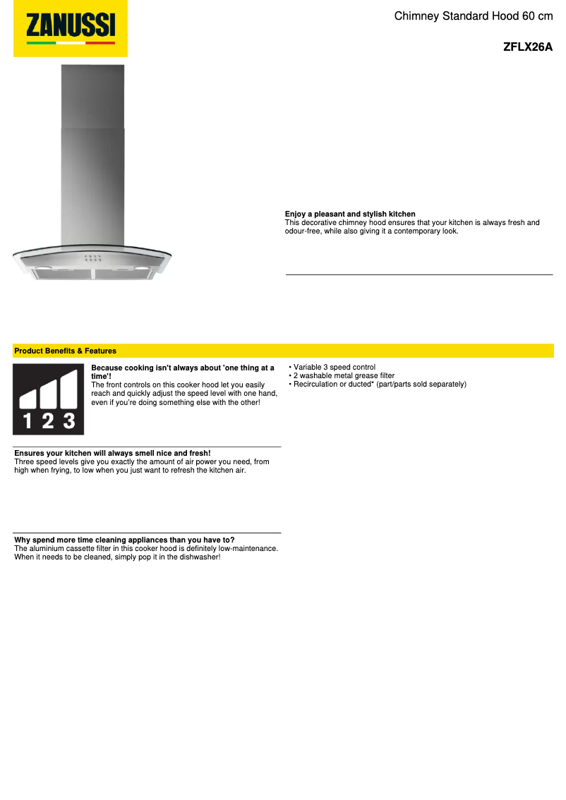 First page image of the manual for ZFLX26A