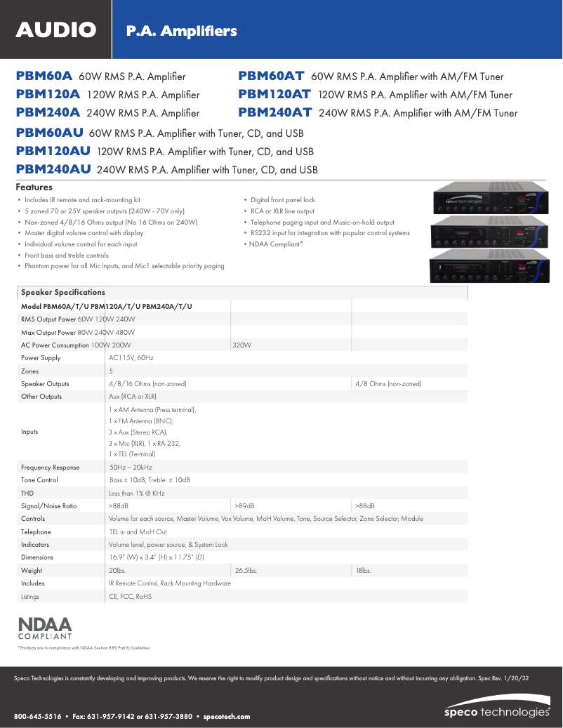 First page image of the manual for PBM240A