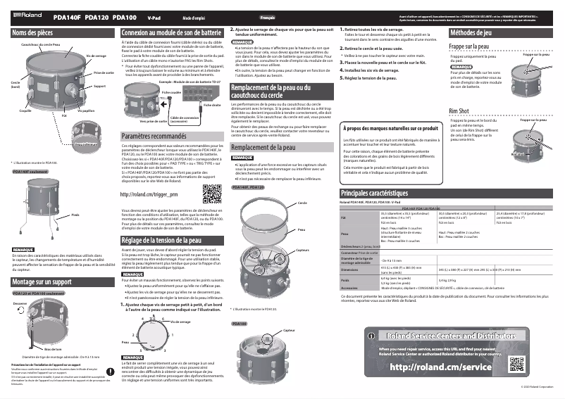 First page image of the manual for PDA100