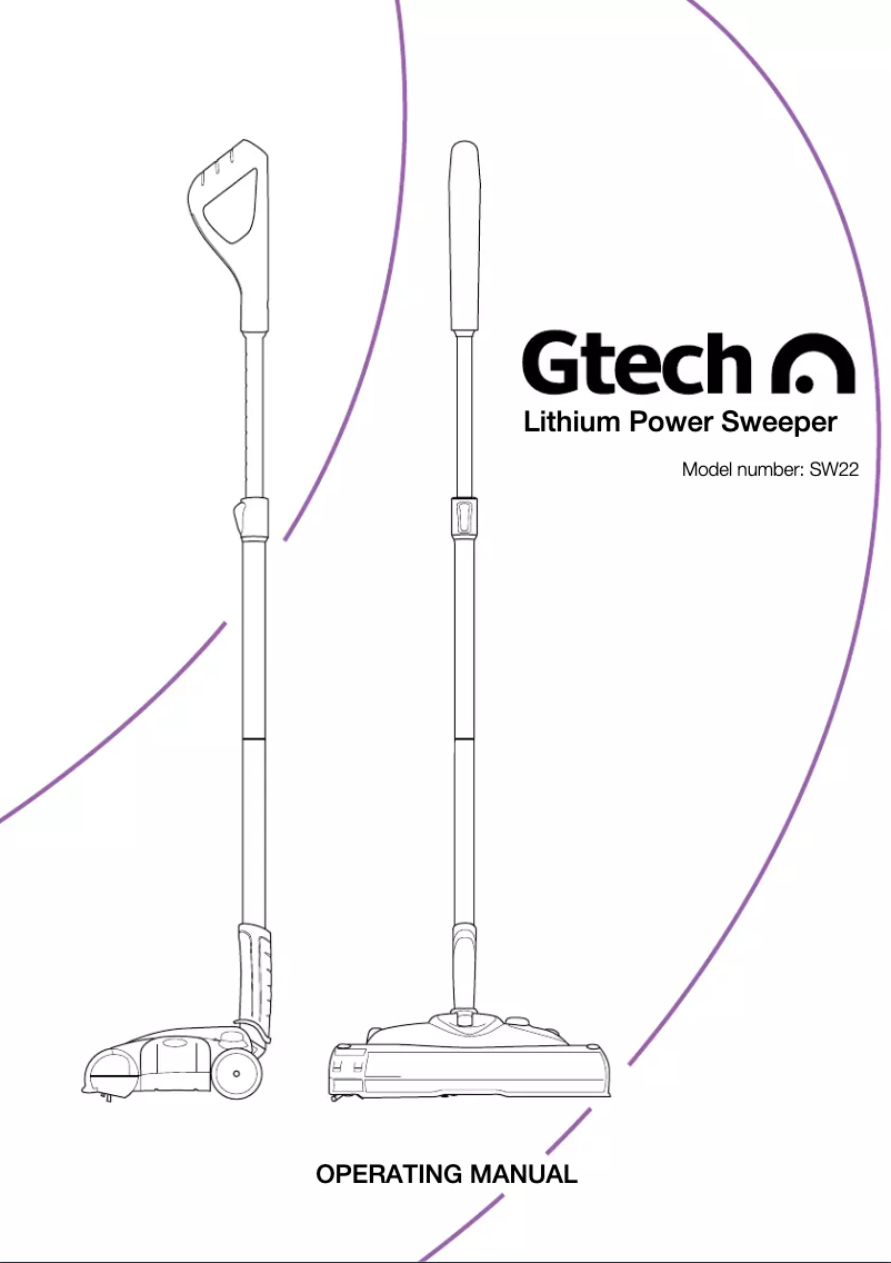 Page 1 of the manual User Manual Gtech SW22