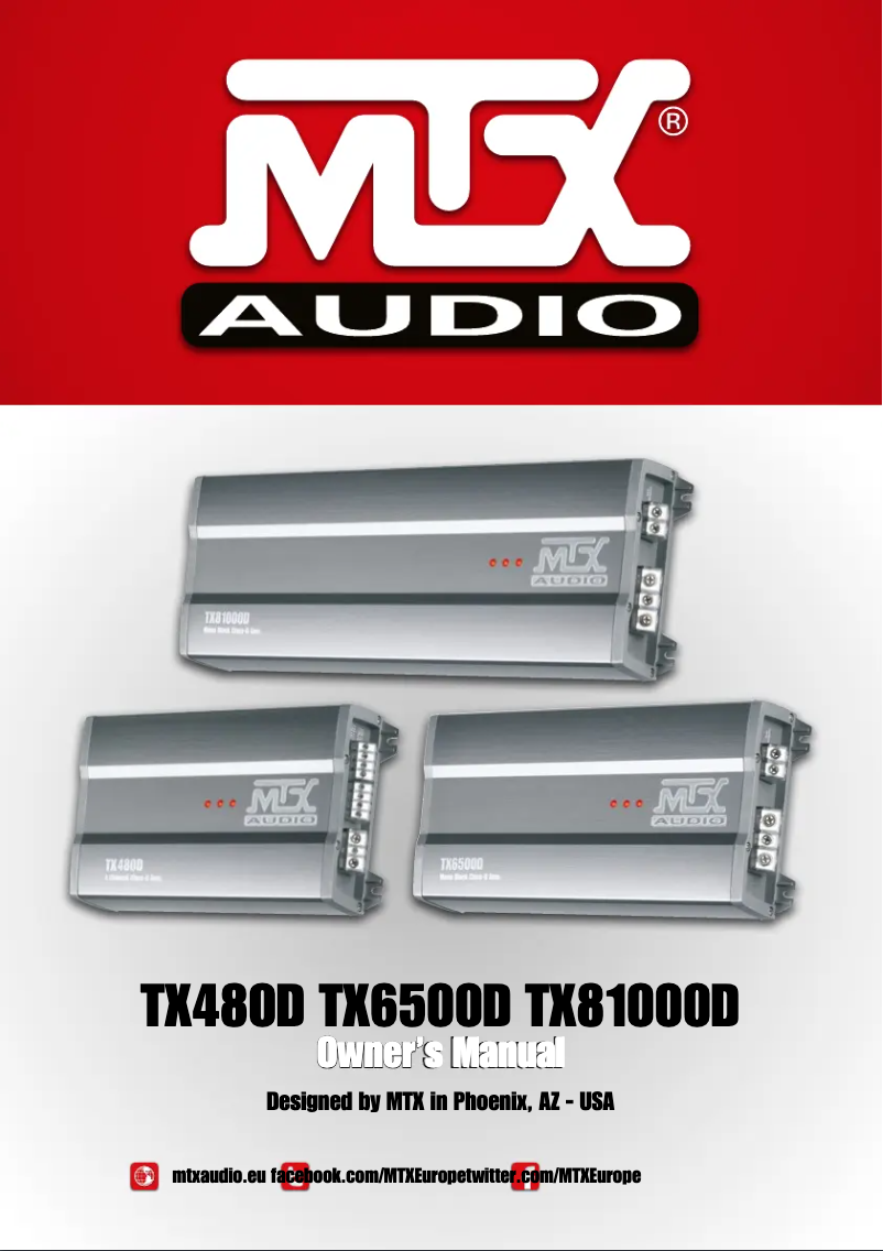 Image de la première page du manuel de l'appareil TX480D