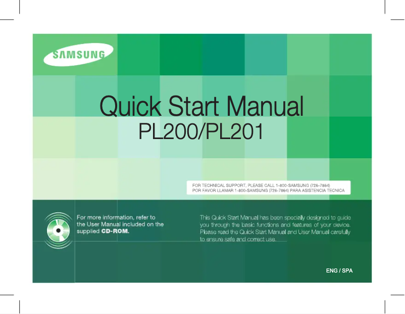 Page 1 of the manual Installation Guide Samsung PL200