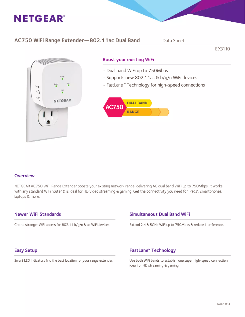 First page image of the manual for EX3110