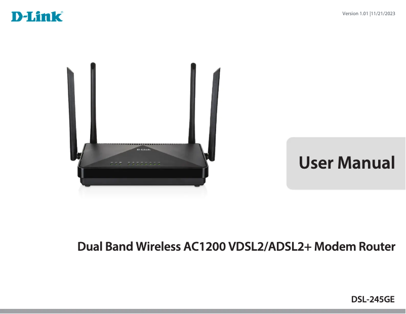 Page 1 of the manual User Manual D-Link DSL-245GE