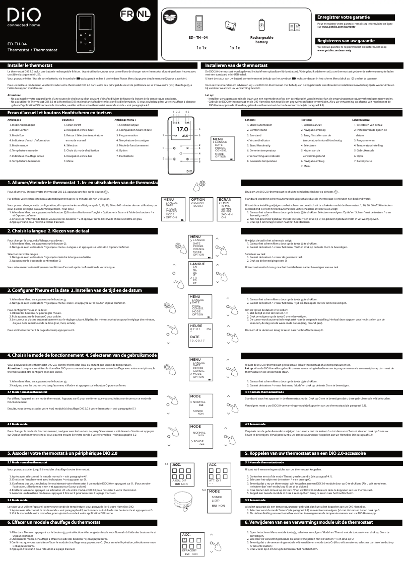 First page image of the manual for ED-TH-04