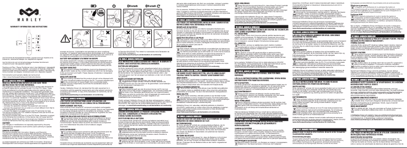 Page 1 of the manual User Manual House of Marley Smile Jamaica Wireless 2