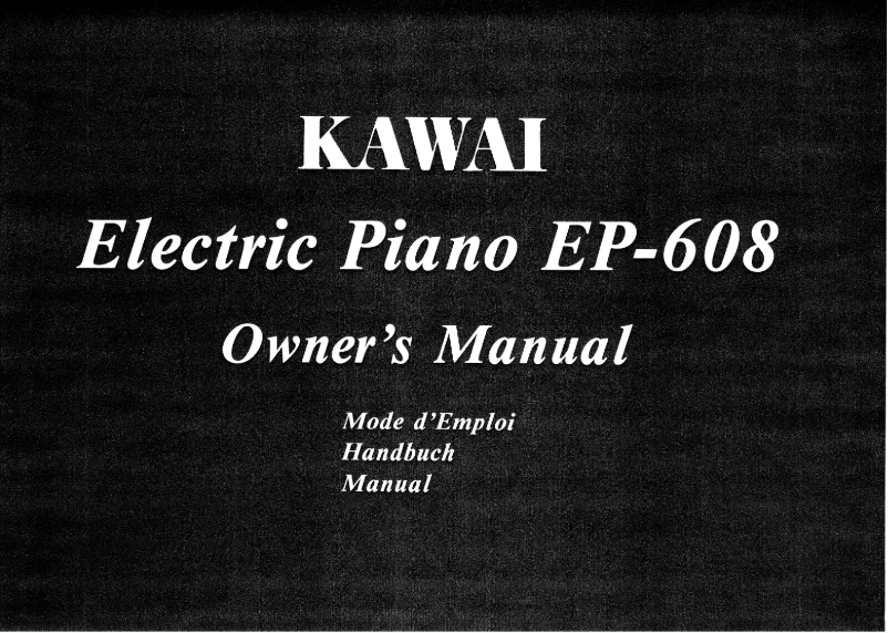 Page 1 of the manual User Manual Kawai EP608