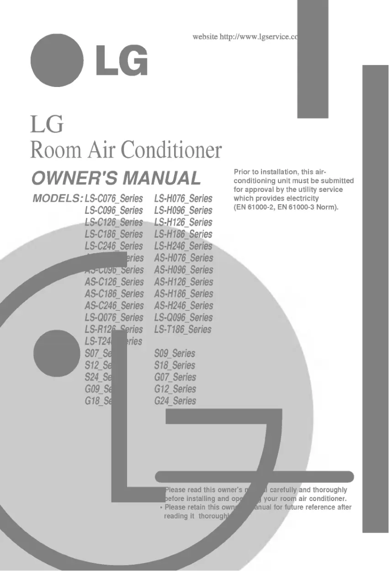 Page 1 of the manual User Manual LG AS-H246TLM0