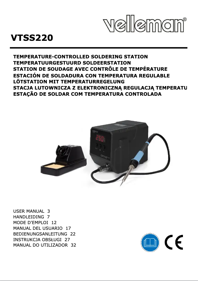 First page image of the manual for VTSS220