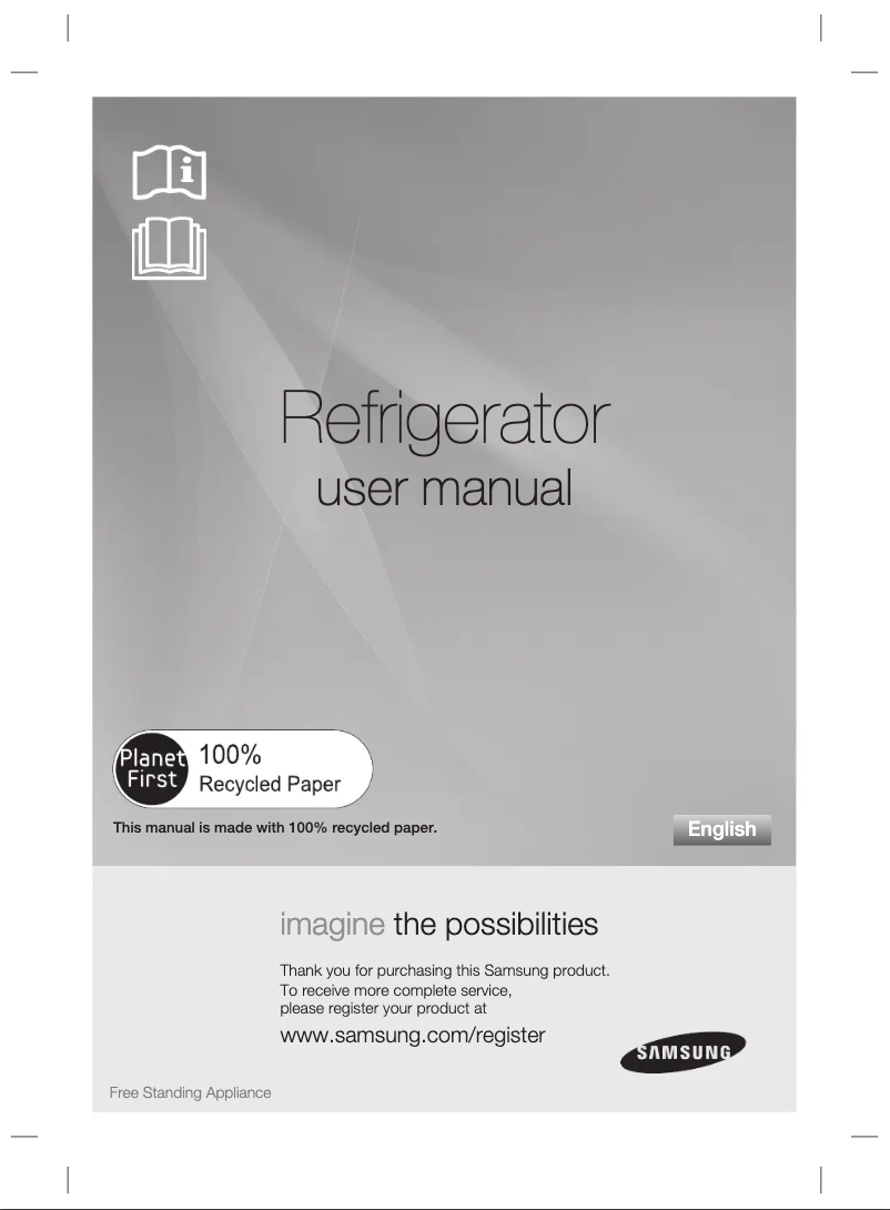 Page 1 of the manual User Manual Samsung RL38SCBP