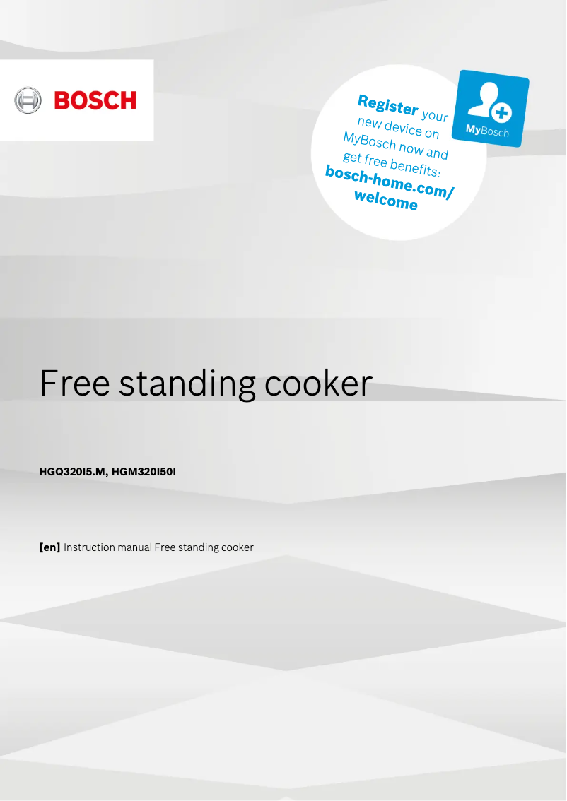 First page image of the manual for HGQ320I50M