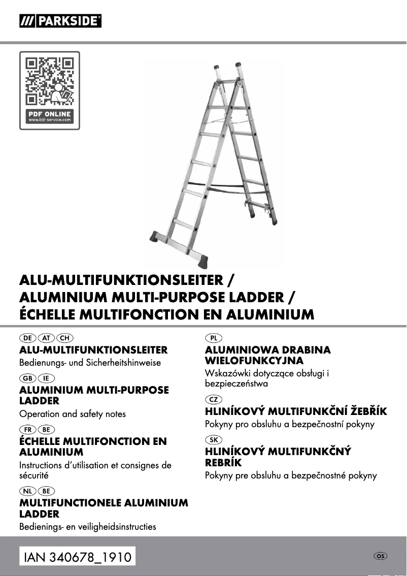 Page 1 of the manual User Manual Parkside HG02335