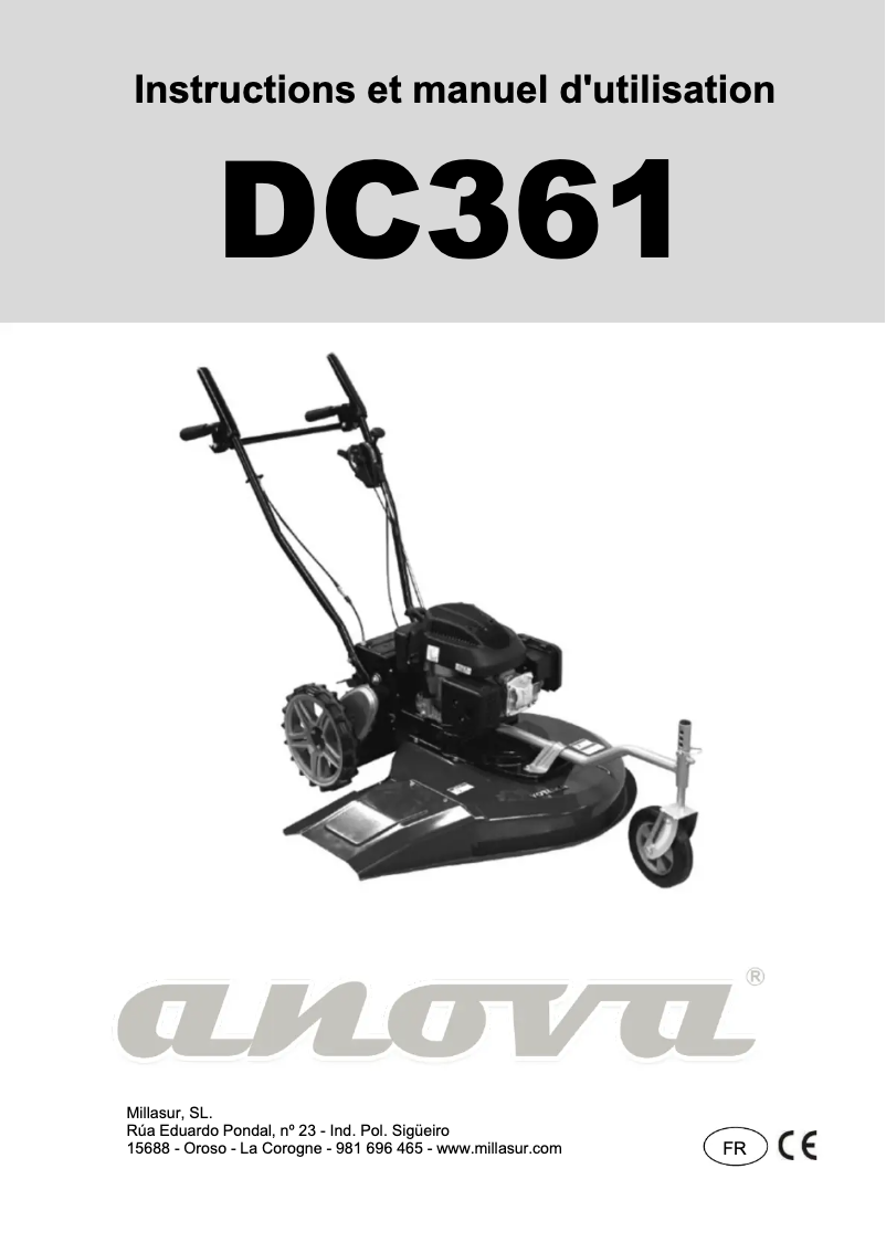 First page image of the manual for DC361