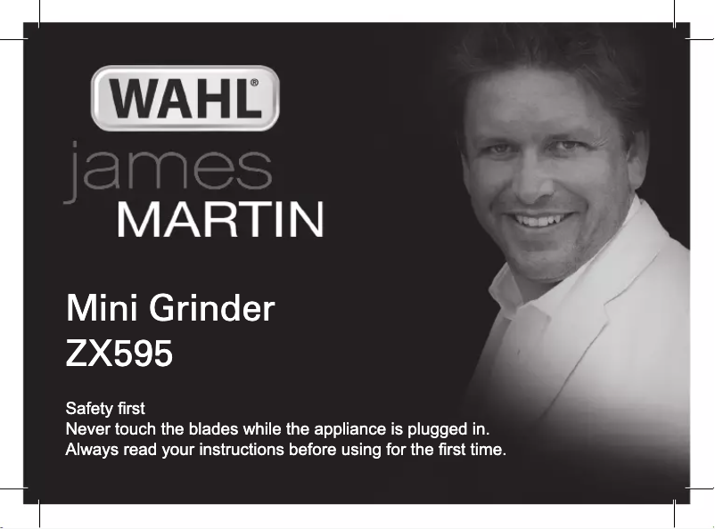 Page 1 of the manual User Manual Wahl James Martin ZX595