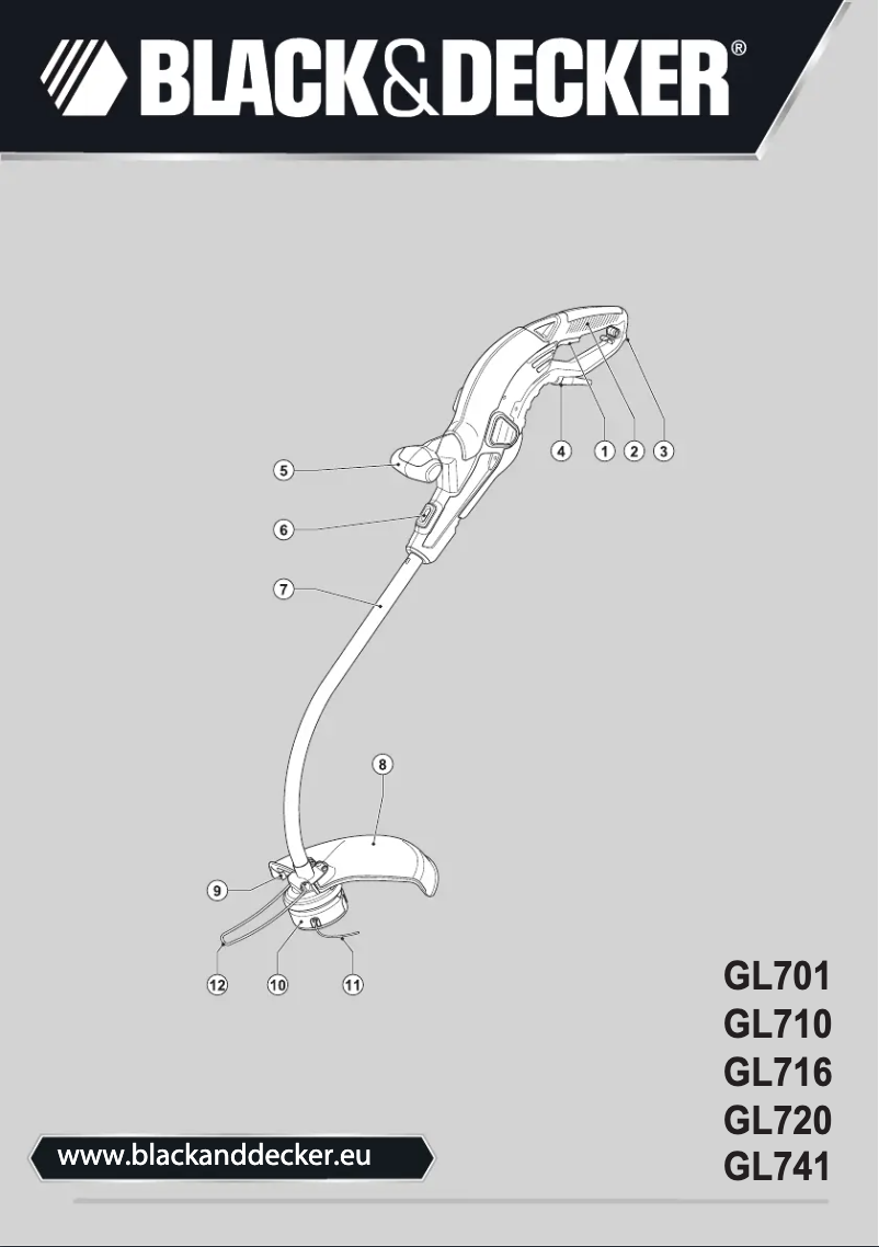 First page image of the manual for GL716