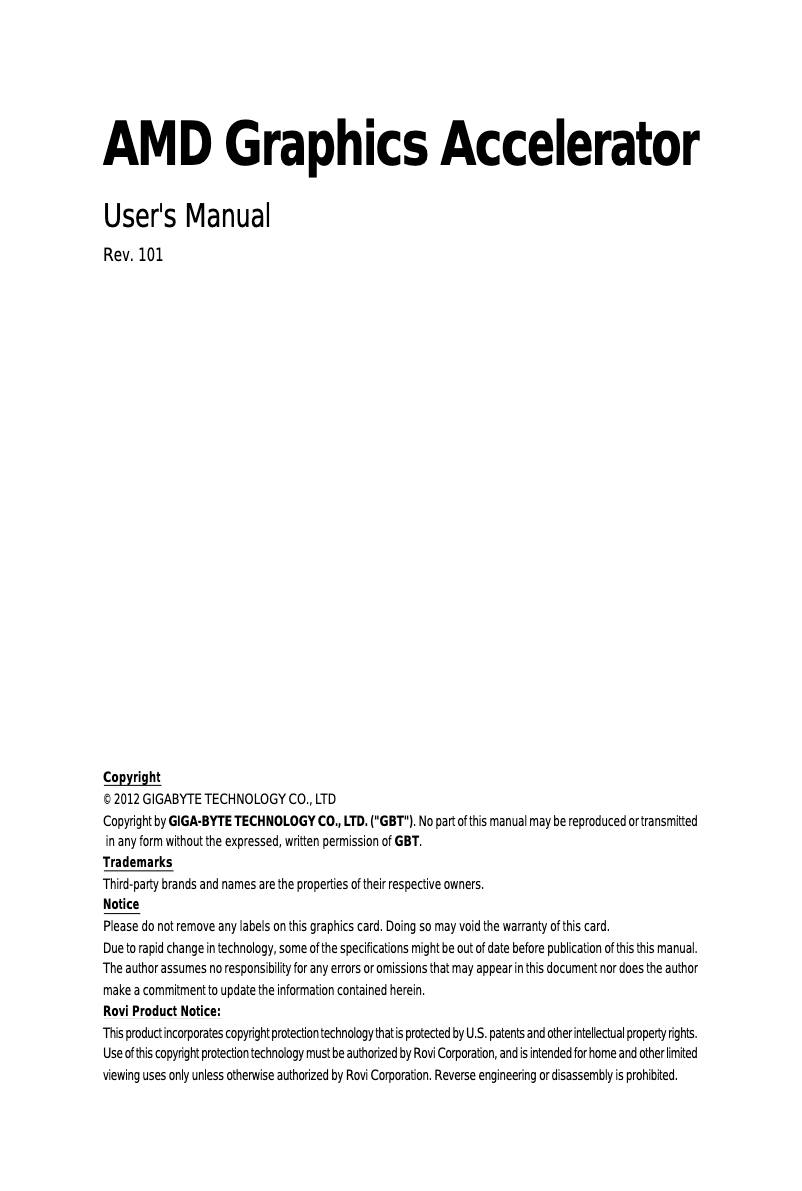 Page 1 de la notice Manuel utilisateur CLUB3D Radeon HD 7970