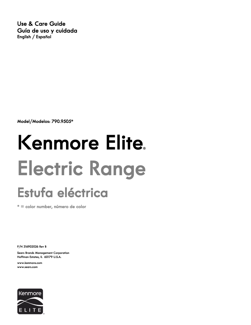 Page 1 of the manual User Manual Kenmore 790.95053