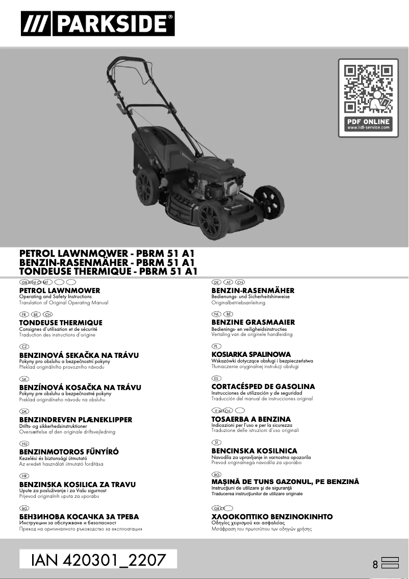 Page 1 of the manual User Manual Parkside PBRM 51 A1