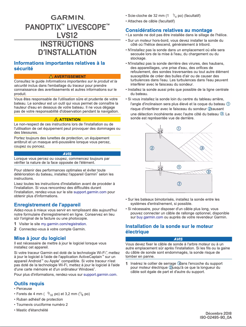 Page 1 of the manual User Manual Garmin Panoptix LiveScope LVS12