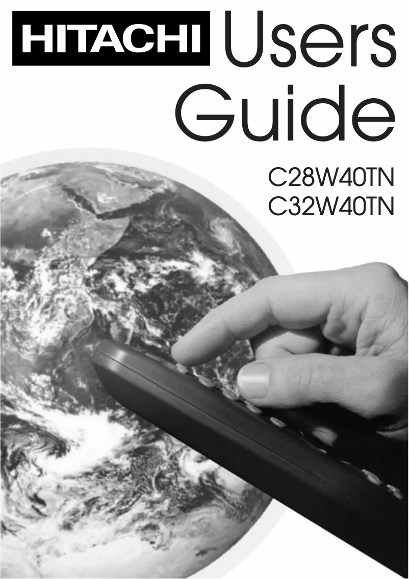 Page 1 of the manual User Manual Hitachi C28W40TN