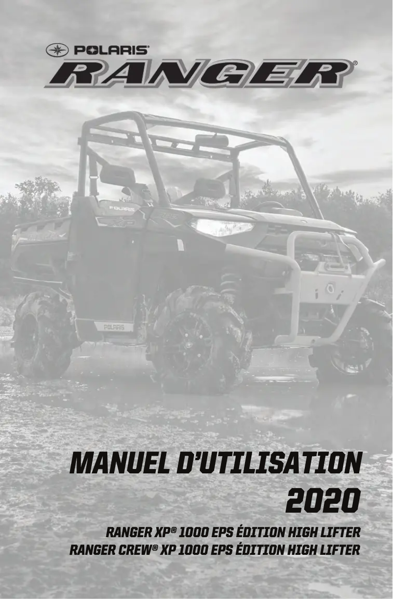 First page image of the manual for Ranger XP 1000 High Lifter (2020)