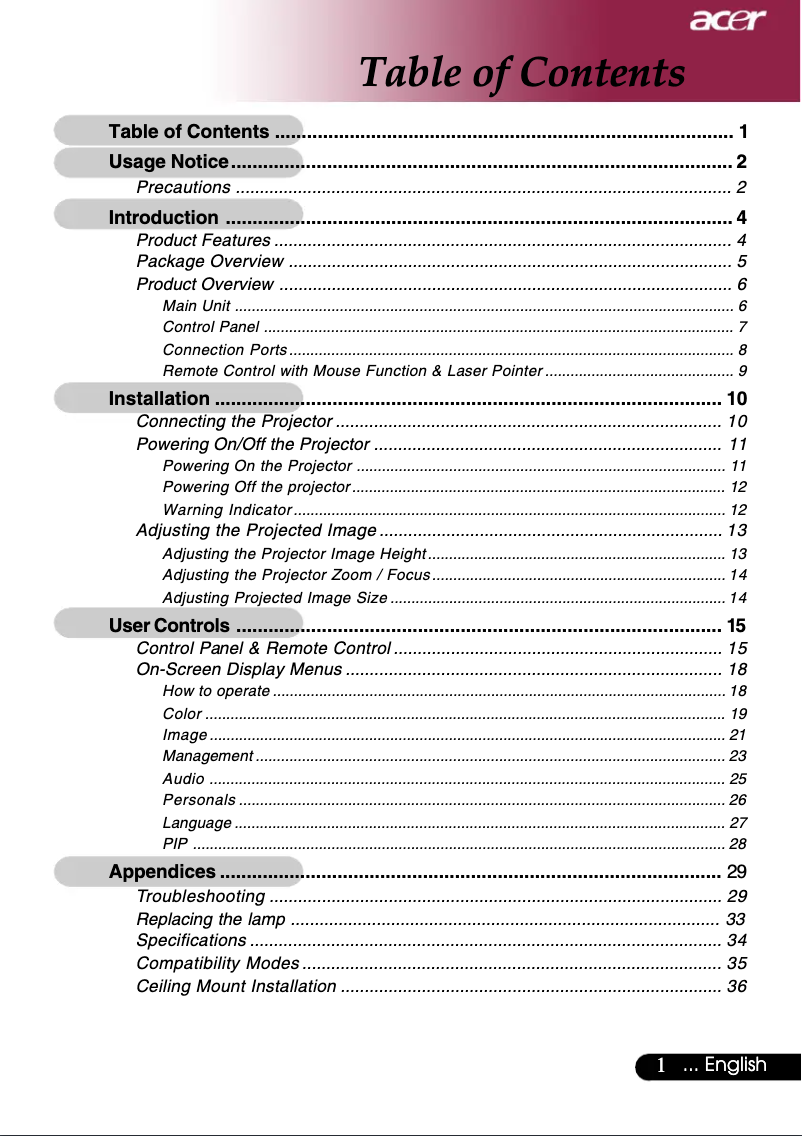 First page image of the manual for PD723