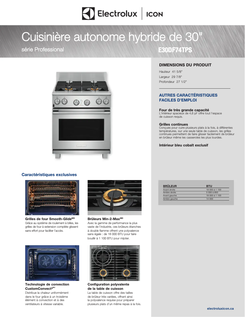 First page image of the manual for E30DF74TPS