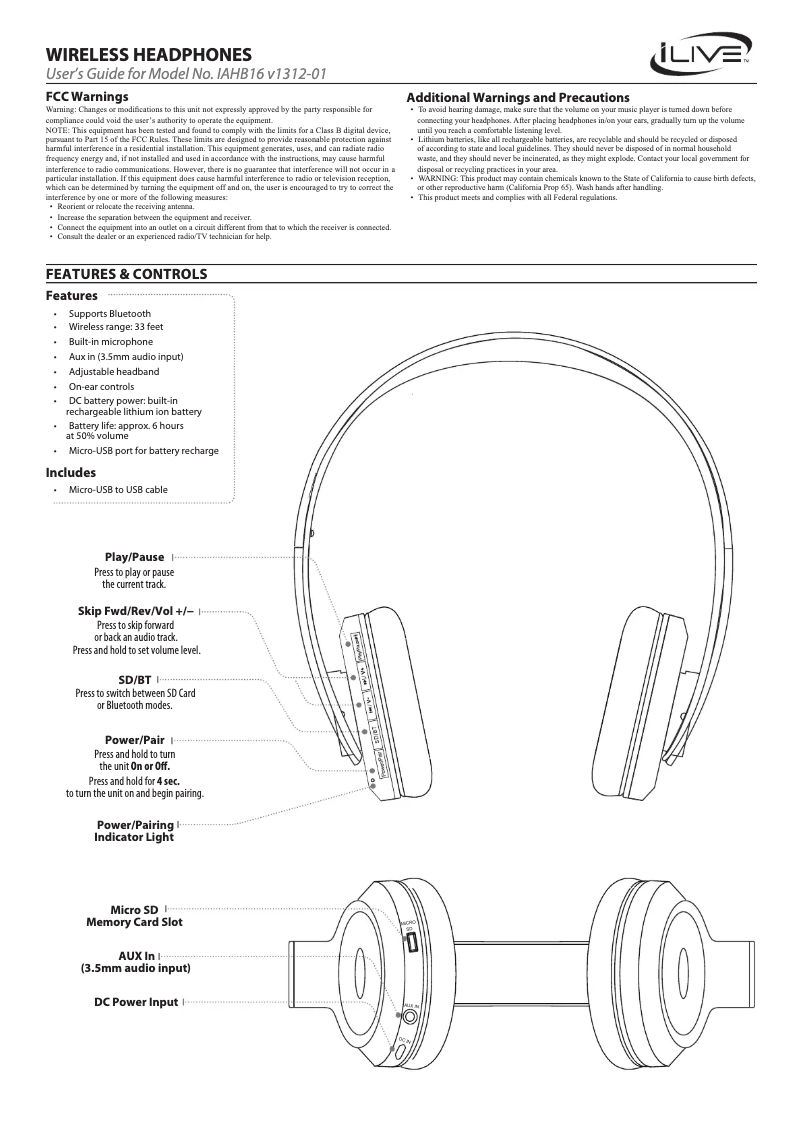First page image of the manual for IAHB16