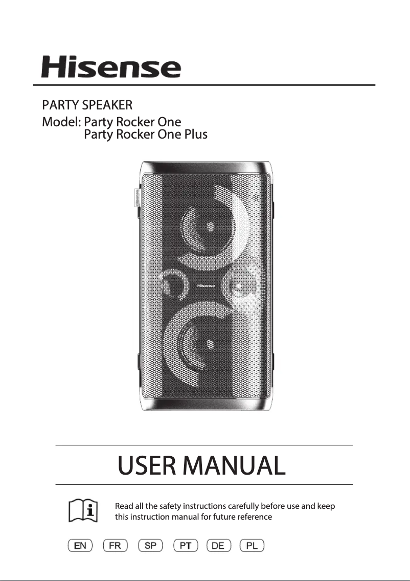 First page image of the manual for Party Rocker One