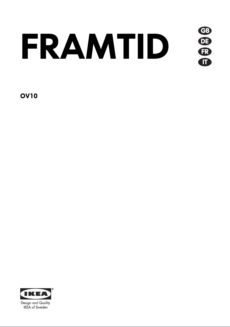 Image de la première page du manuel de l'appareil Framtid OV 10