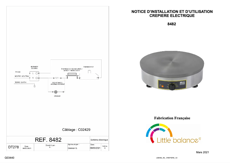 Page 1 of the manual User Manual Little Balance 8482