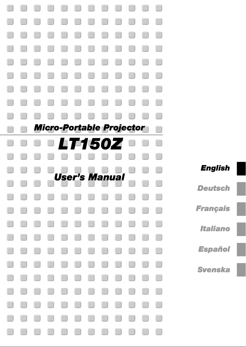 Page 1 of the manual User Manual NEC MultiSync LT15OZ