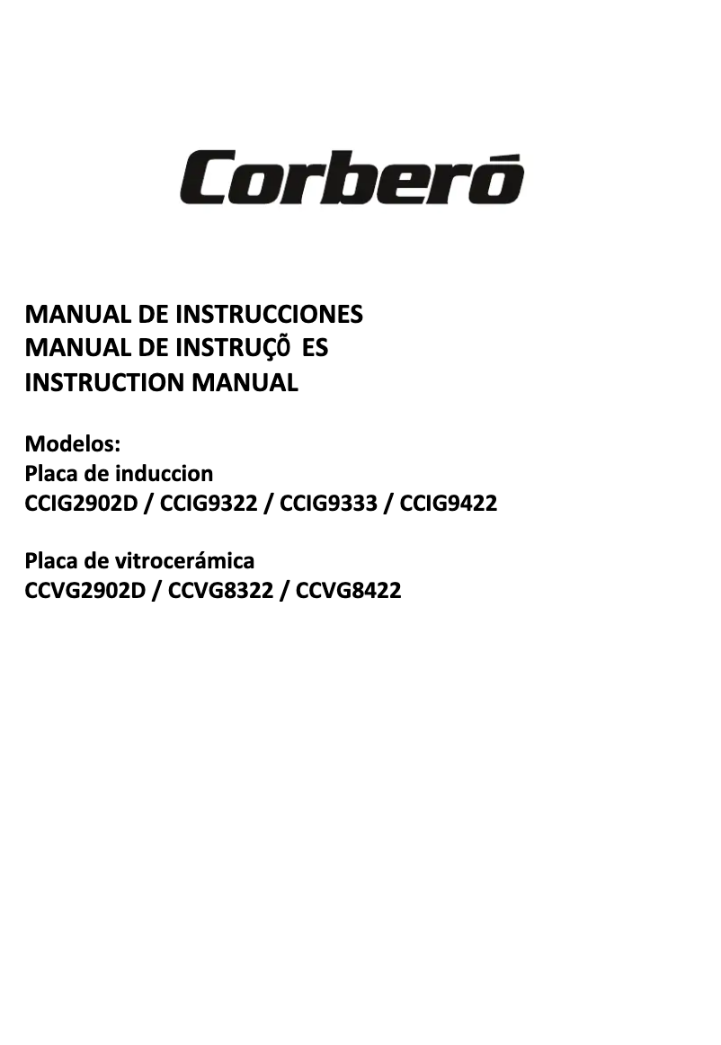 First page image of the manual for CCVG2902D