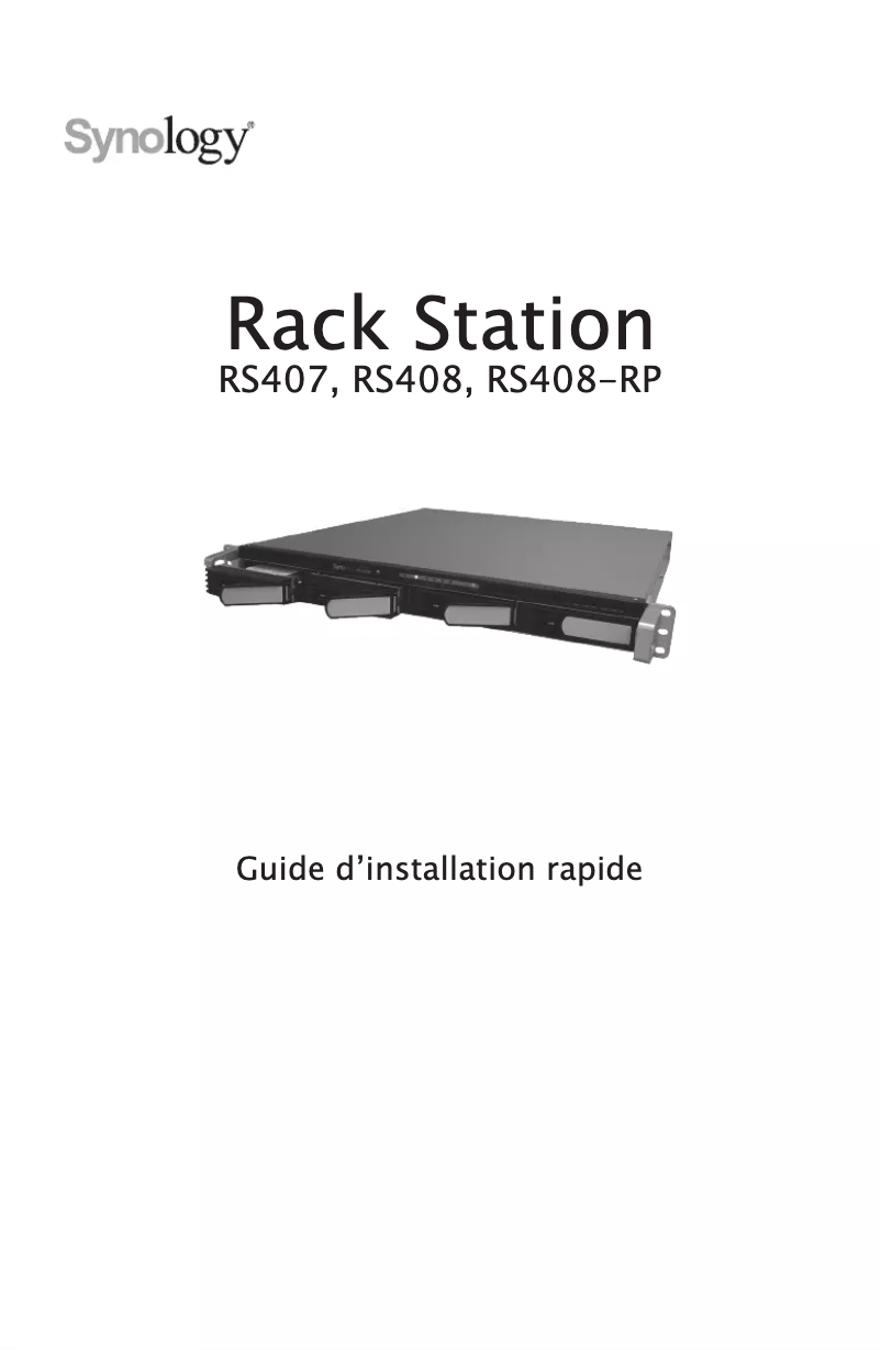 First page image of the manual for RackStation RS407