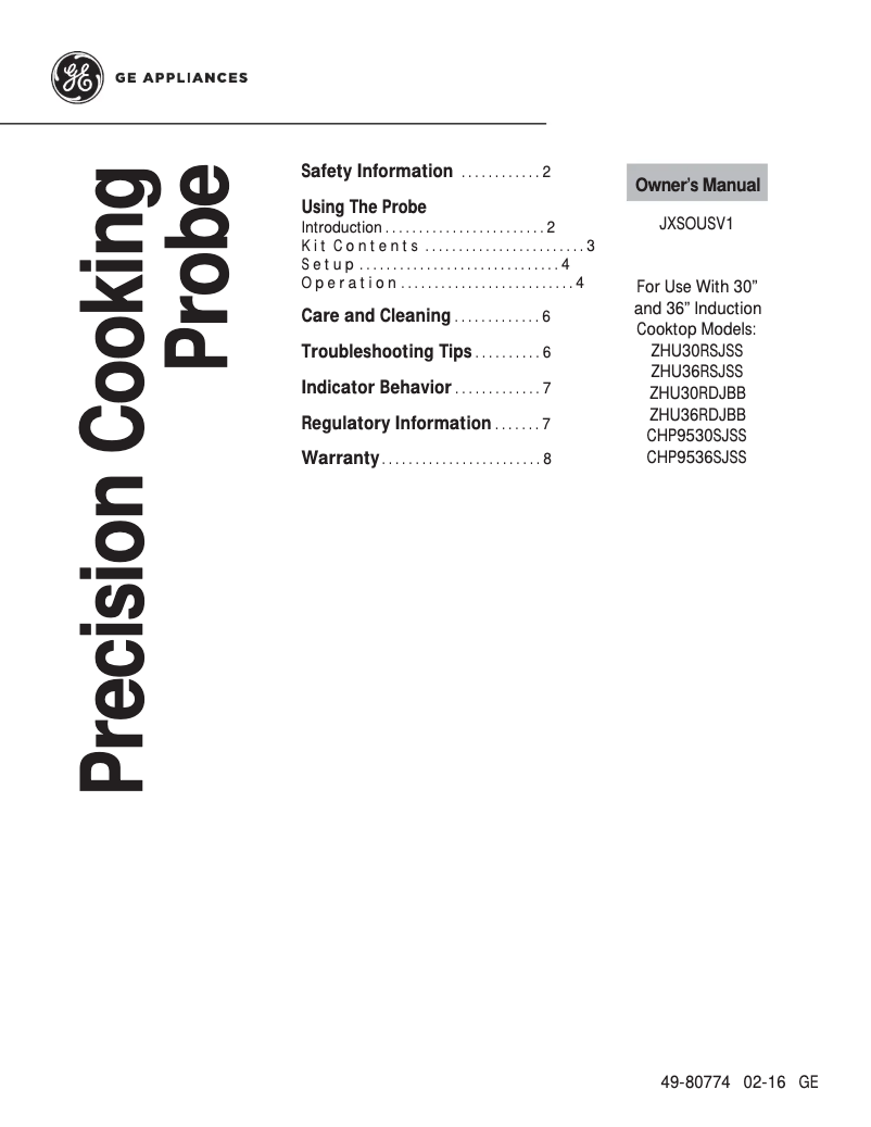 First page image of the manual for JXSOUSV1