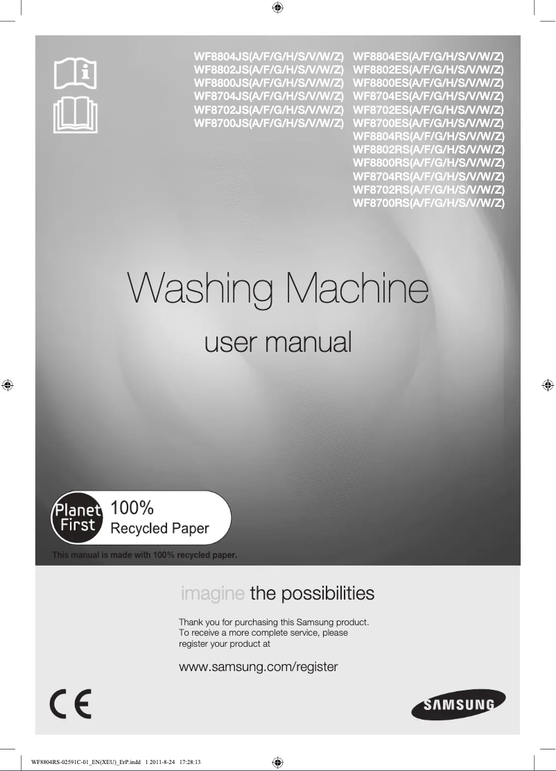 First page image of the manual for WF8804RSS