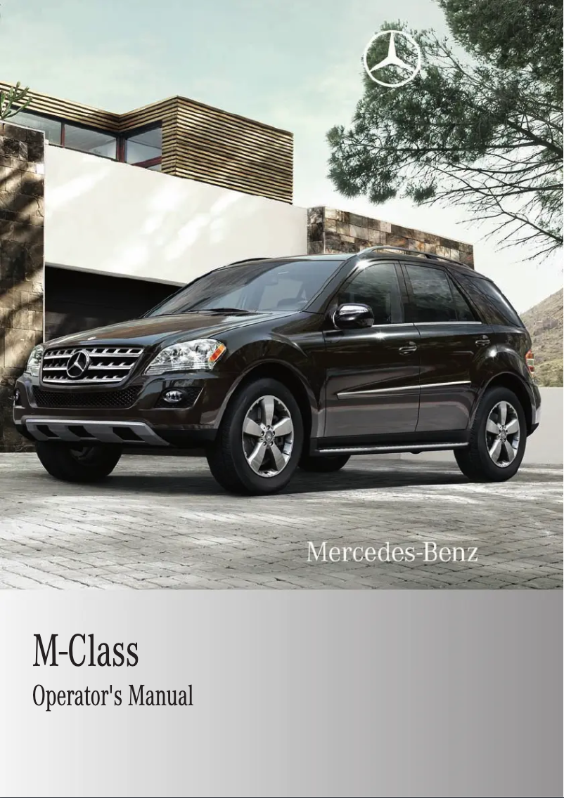 Page 1 of the manual User Manual Mercedes-Benz ML-Class (2011)